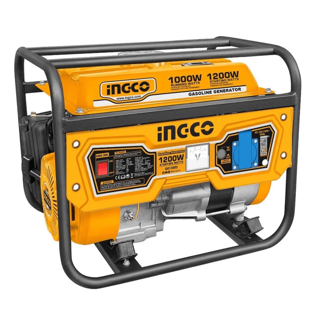 Ingco 1.2 kW Gasoline Generator with 5.5L Fuel Tank GE15005