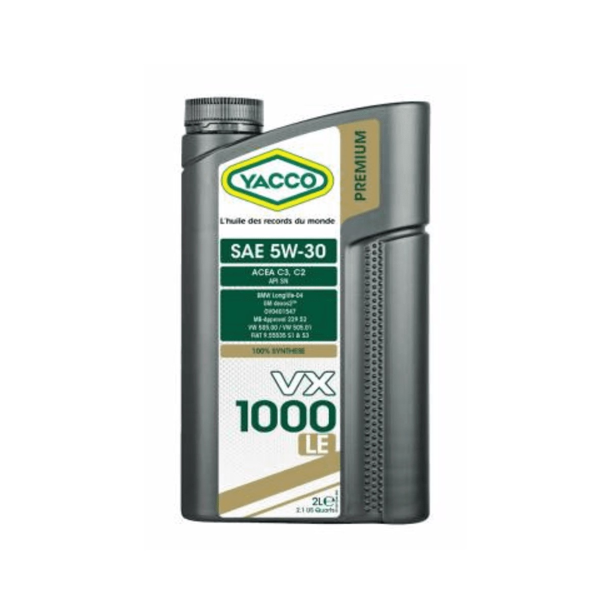 Yacco VX 1000 LE 5W-30 Full Synthetic Engine Oil