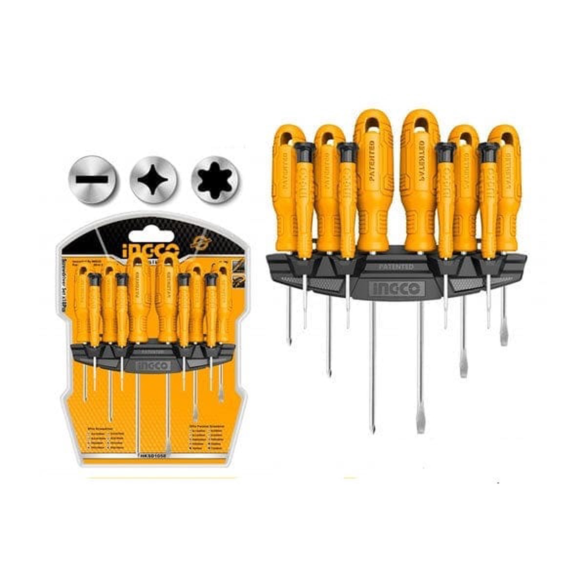 Ingco 10-Piece Screwdriver & Precision Screwdriver Set HKSD1058