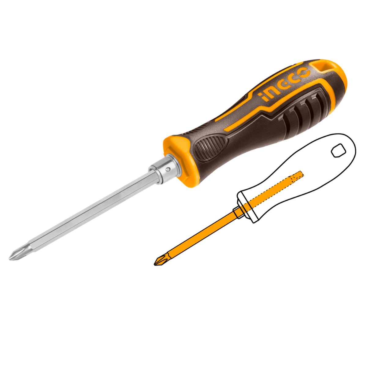 Ingco 2 In 1 Screwdriver Set - AKISD26150