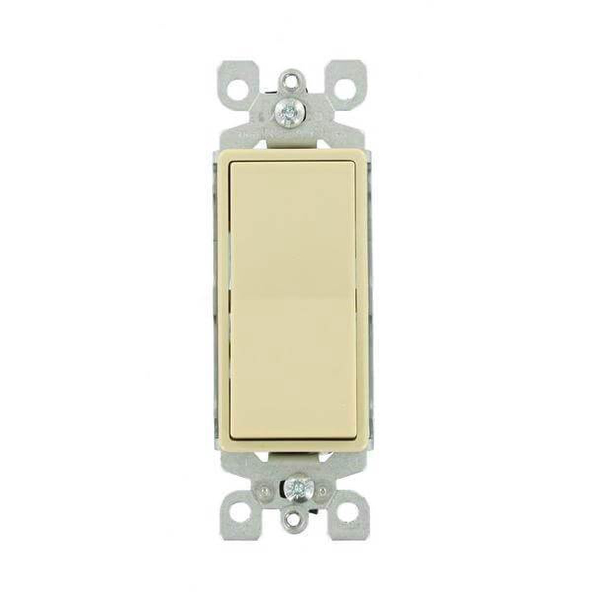 15 Amp 120 277 Volt Decora 1 Pole Residential Grade Ac Quiet Illuminated Rocker Switch, Ivory Damaged Box