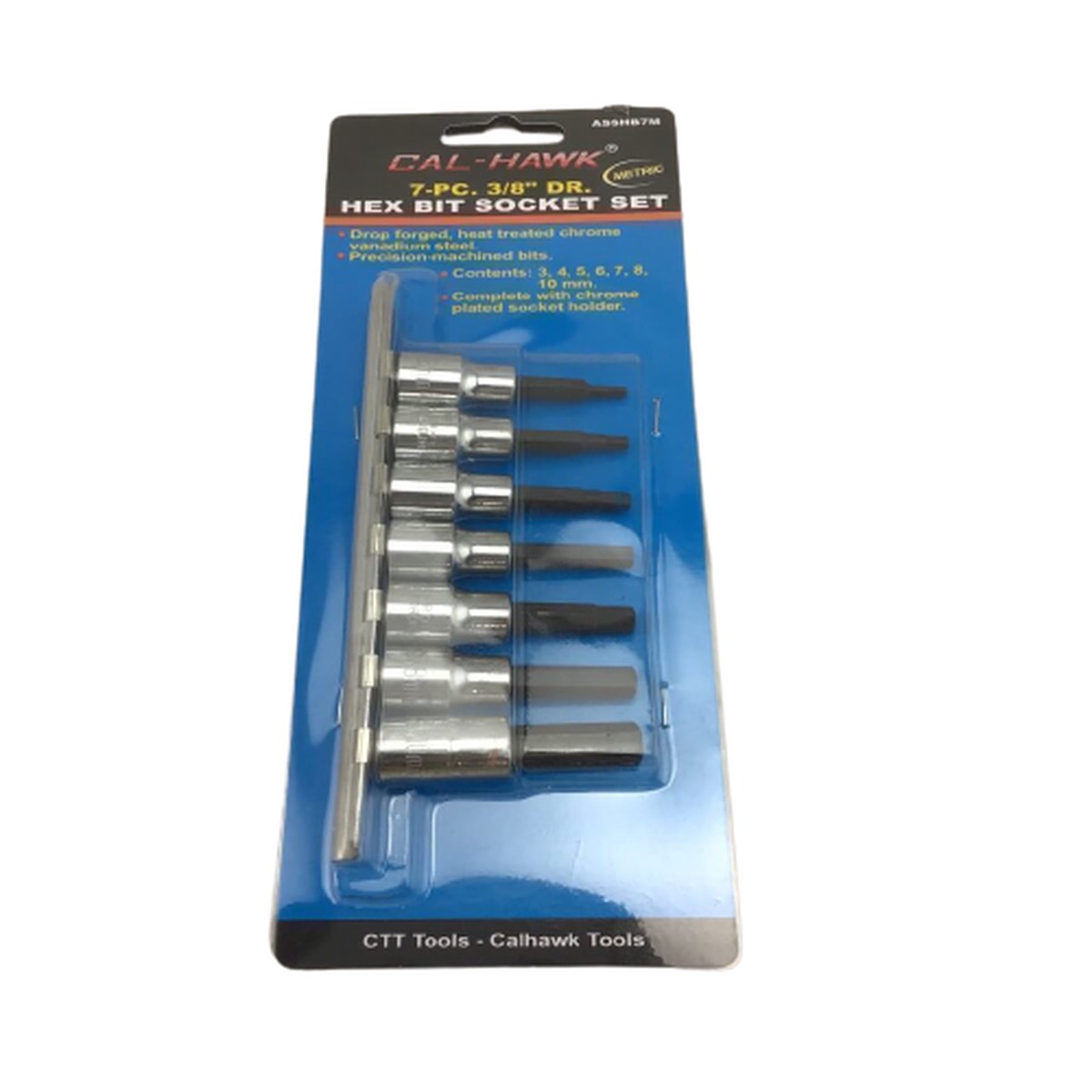 7 PC 3 8 Inch DR Hex Bit Socket Set