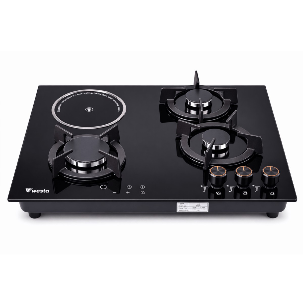 Westa 60cm 3 Gas + 1 Electric Combined Hob Round Design - T600-G21E1