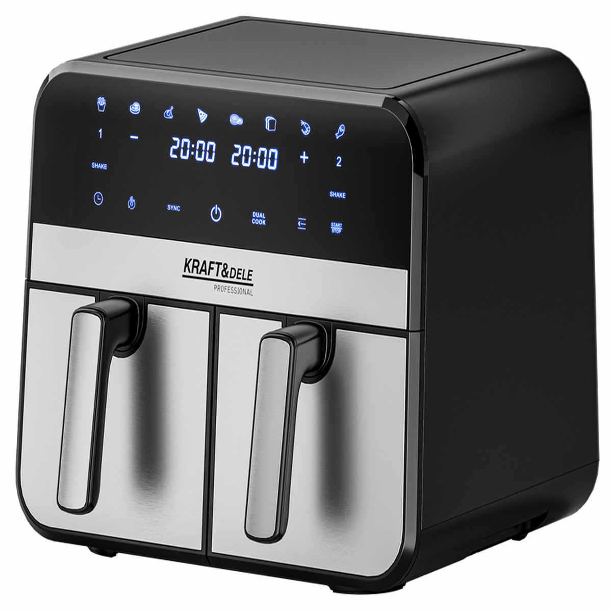 KRAFT&DELE kahe kambriga kuumahufritr 9 l 2500 W LCD-ekraaniga KD4180