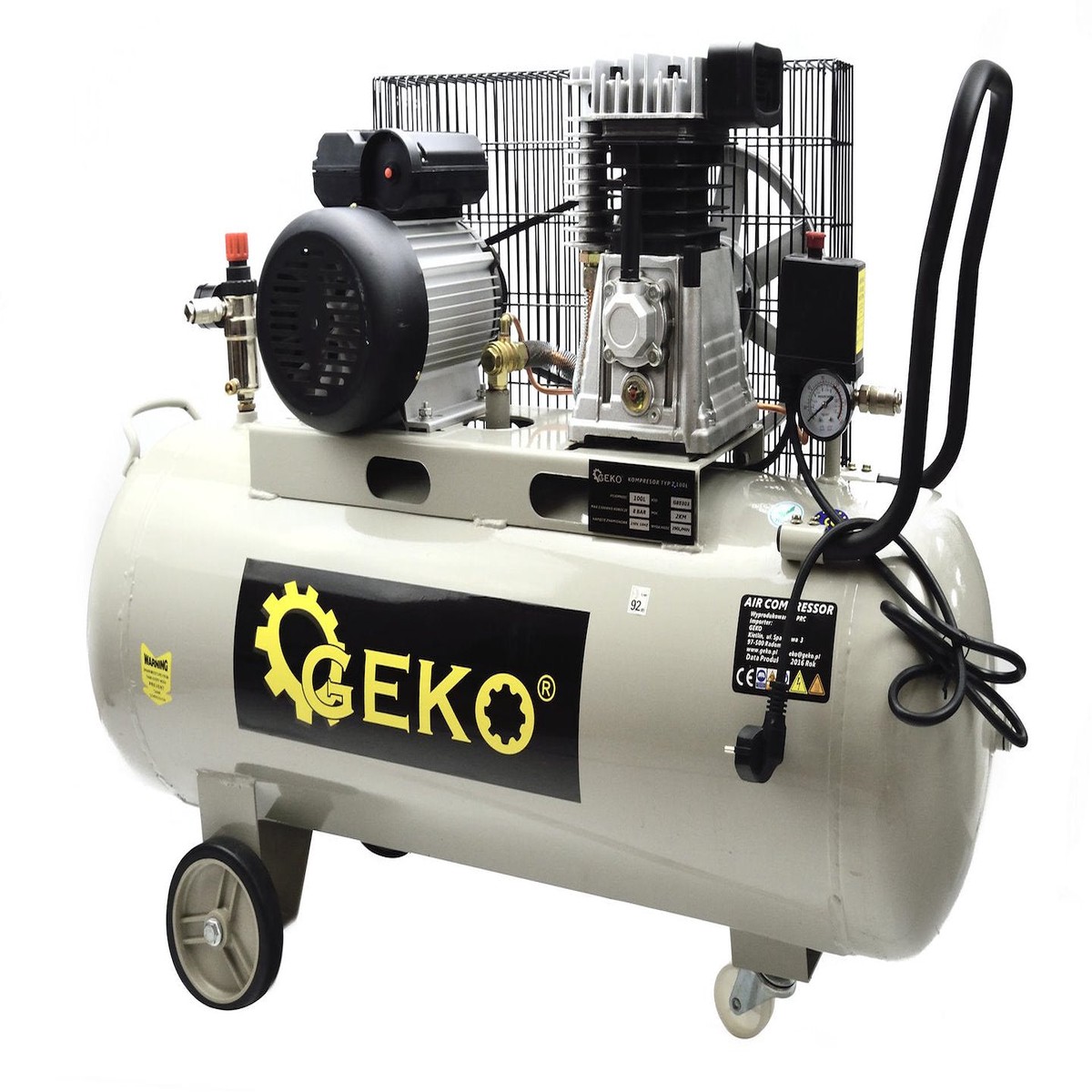 100L liga mritud hukompressor tp Z 8 bar, 390 L/min