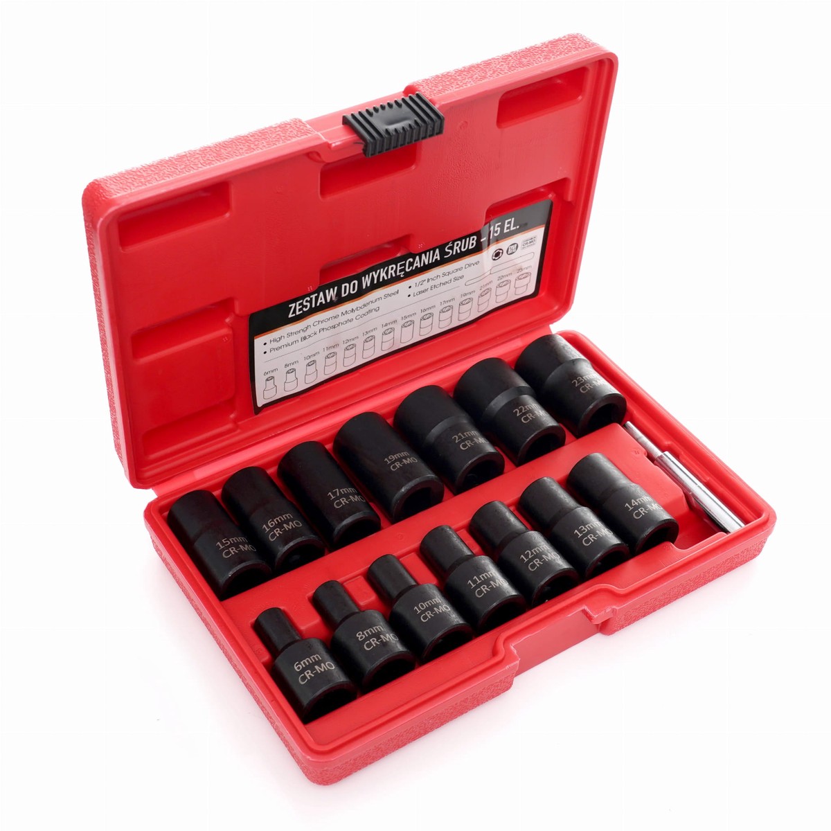1/2 kahjustatud kruvide eemalduspadrunite komplekt 15 tk KD11793