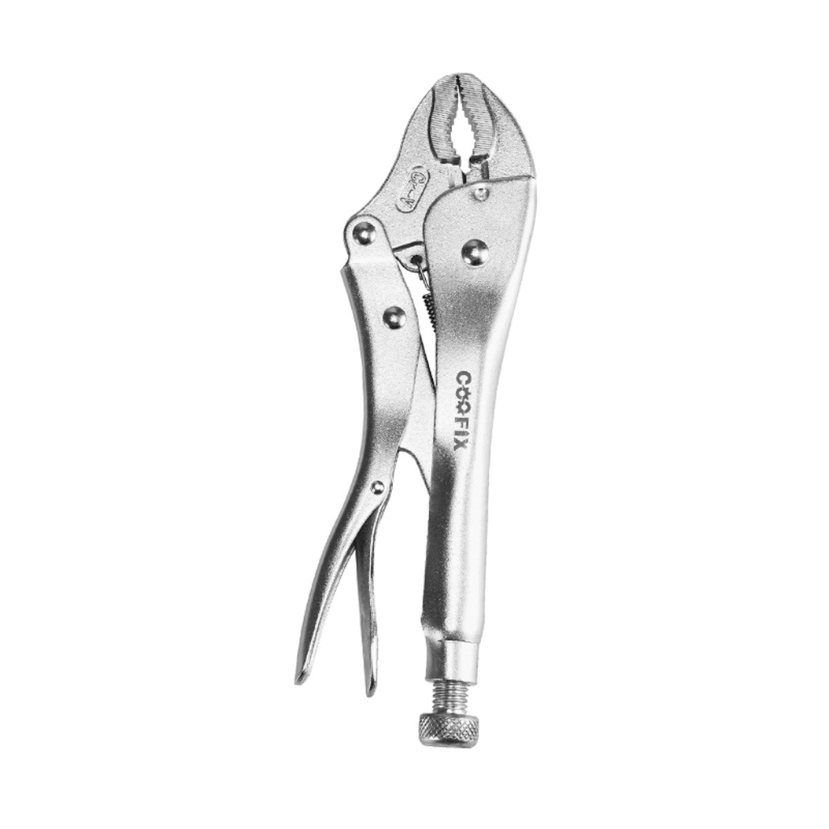 Coofix 10" Chrome-Vanadium Curved-Jaw Locking Pliers with Nickel-Plated Finish - 27605