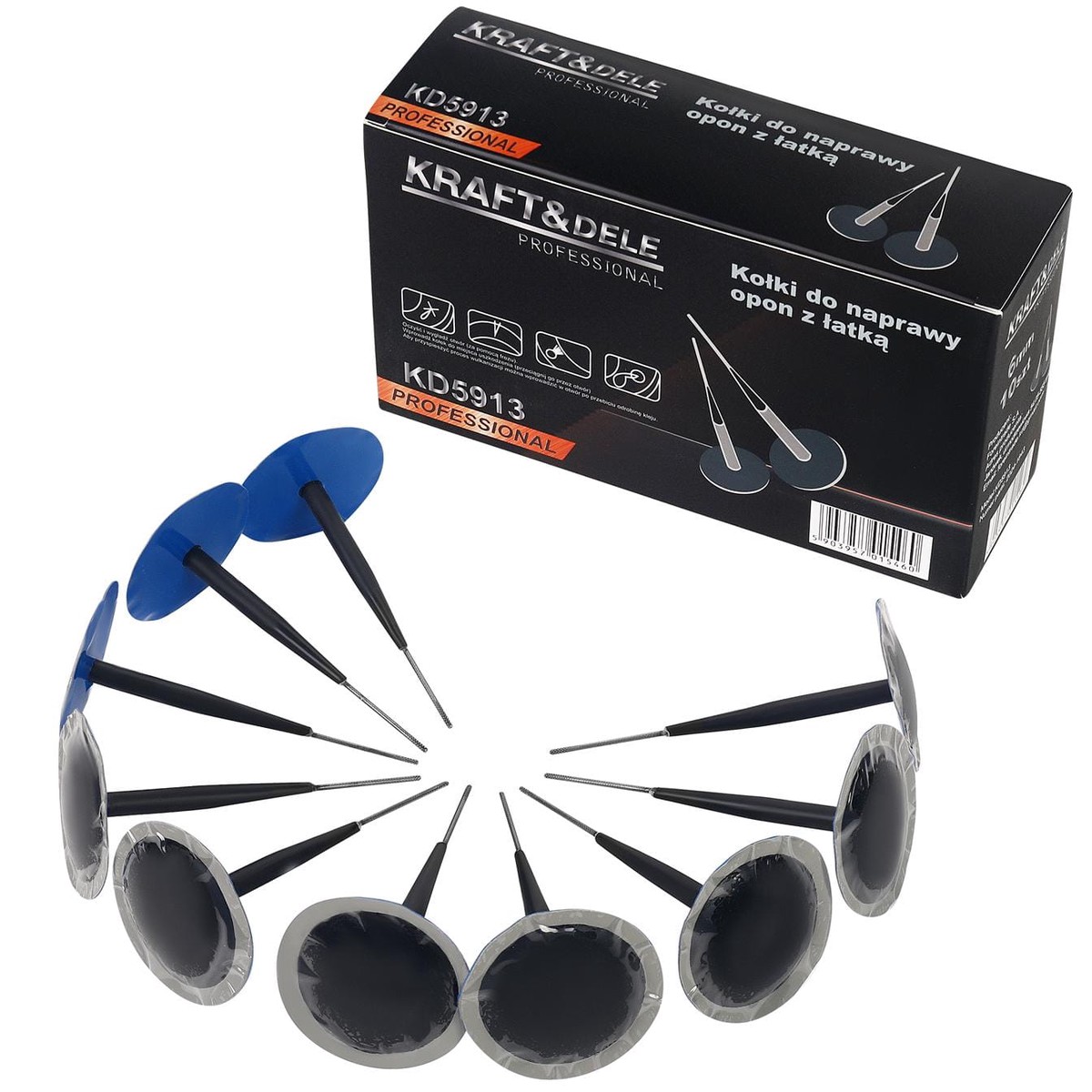 KRAFT&DELE rehviparandusplugid plaastriga 6 mm, 10 tk KD5913 (VC13)