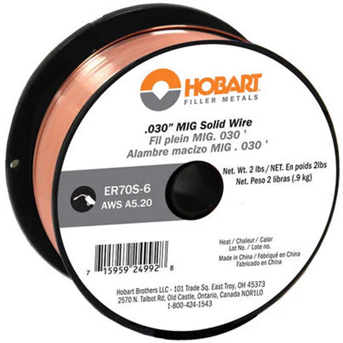 Hobart MIG Solid Welding Wire 0.030 Inch